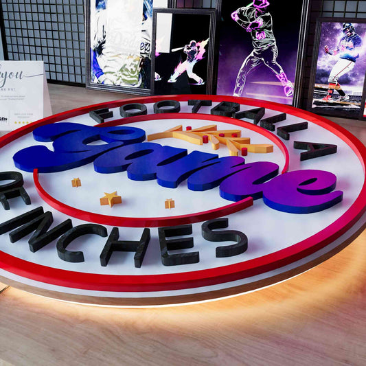 Wooden LED Football Door Sign Football Game Of Inches 15.7 inches