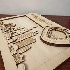 Wrigley Field & Chicago, Illinois Skyline Wood Sign