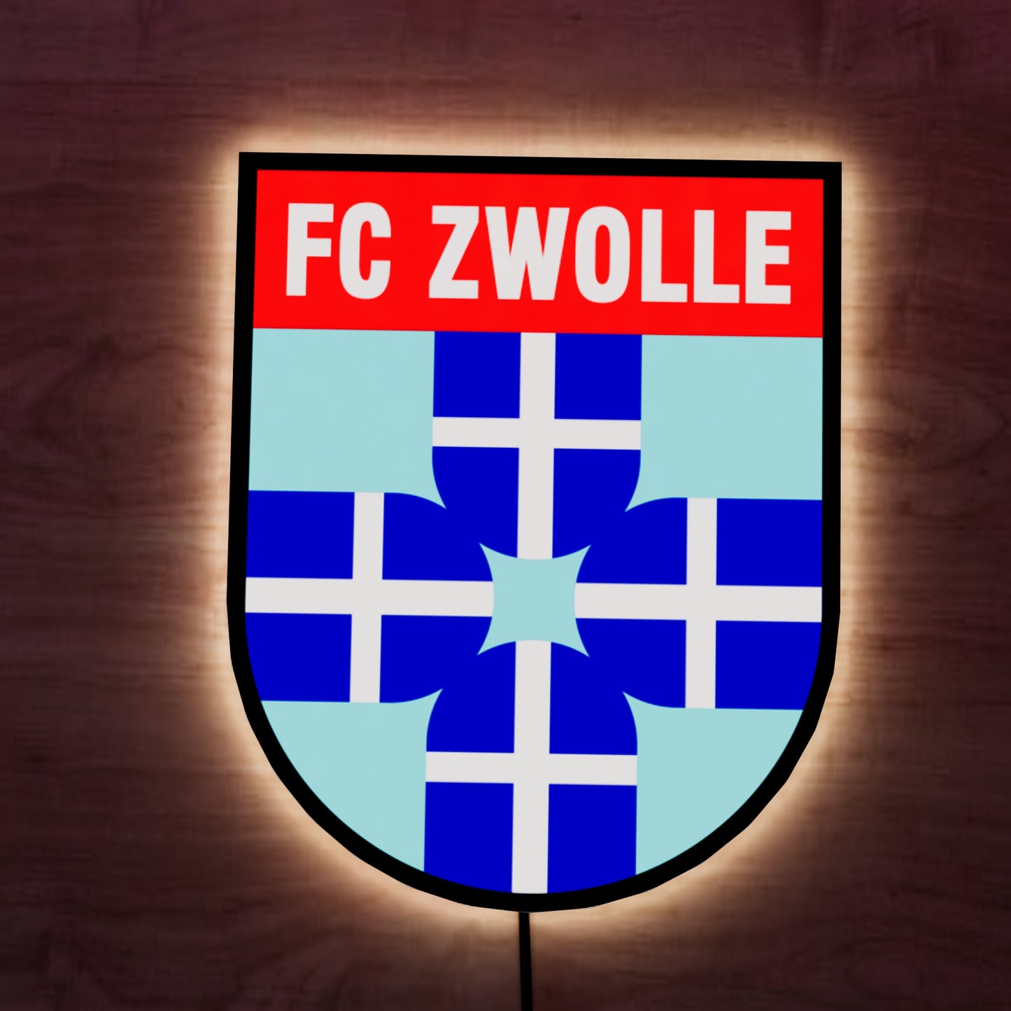 Zwolle FC logo LED Wall light
