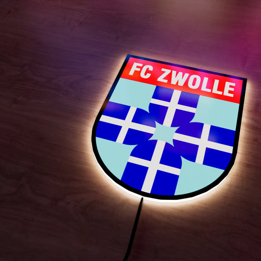 Zwolle FC logo LED Wall light