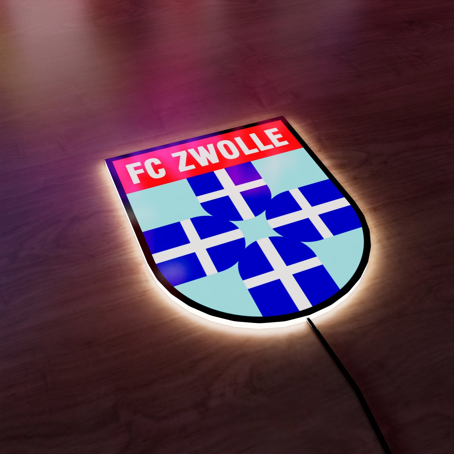 Zwolle FC logo LED Wall light
