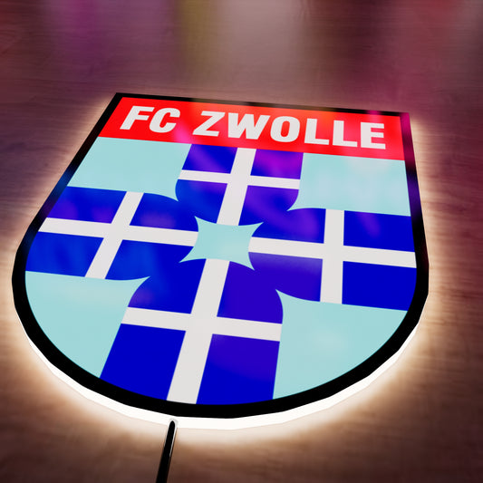 Zwolle FC logo LED Wall light