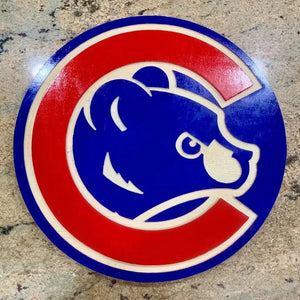 CHICAGO BASEBALL Bear Logo Wall Art Sign MLB Cubbie