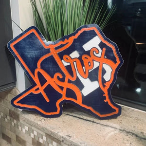 HOUSTON BASEBALL Logo Wall Art Sign Space City Texas