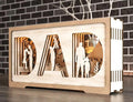 Multilayer Standing Dad and daughter 3D Happy Father’s Day Gift for Dad