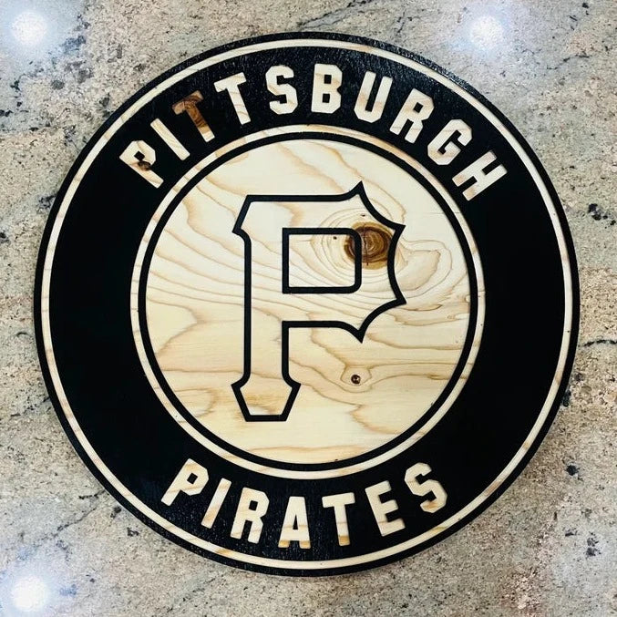 PITTSBURGH BASEBALL Logo Wall Art Sign Man Cave