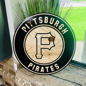 PITTSBURGH BASEBALL Logo Wall Art Sign Man Cave