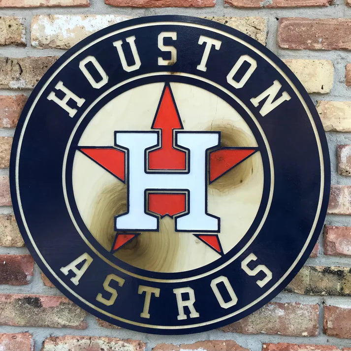 HOUSTON Baseball Logo Wall Art Sign