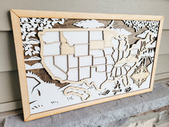 United States Map, Gift for Travelers, US Map Checklist