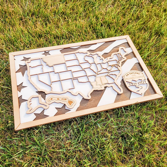 United States Map, Gift for Travelers, US Map Checklist