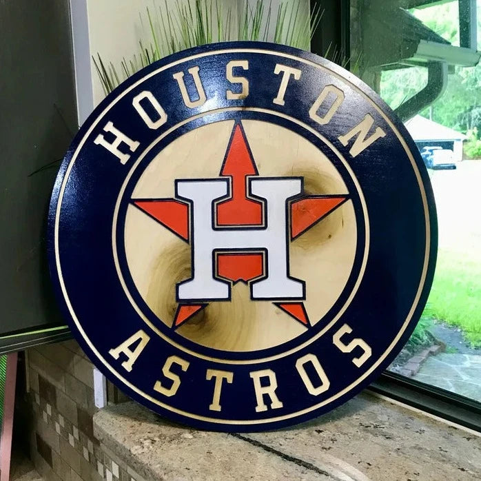 HOUSTON Baseball Logo Wall Art Sign