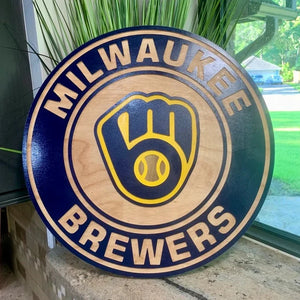 MILWAUKEE Baseball Logo Wall Art Sign baseball