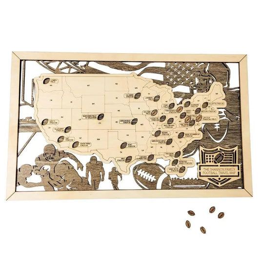Football Stadium Map, NFL Stadium Map, Travel Home Decor