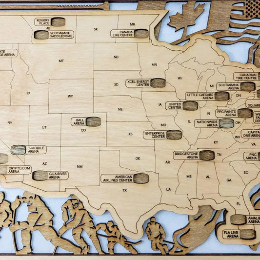Hockey Stadium Map, Wood Map, Retirement Bucket List