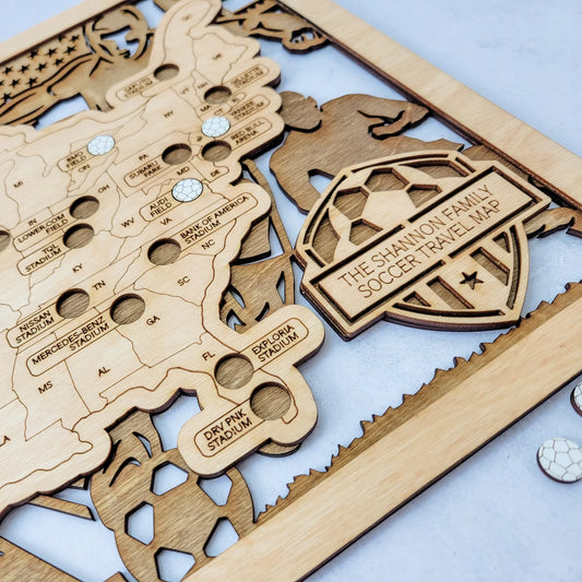 Soccer Stadium Map, Wood Map, Retirement Bucket List