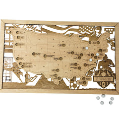 Soccer Stadium Map, Wood Map, Retirement Bucket List