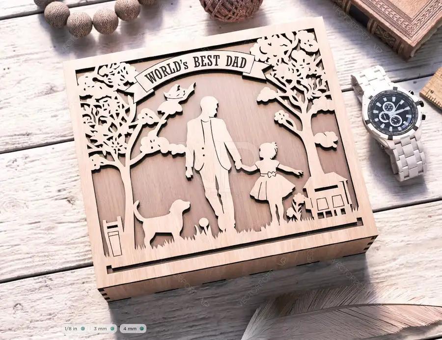 Father's Day engraved Gift Box – Dad and Daughter