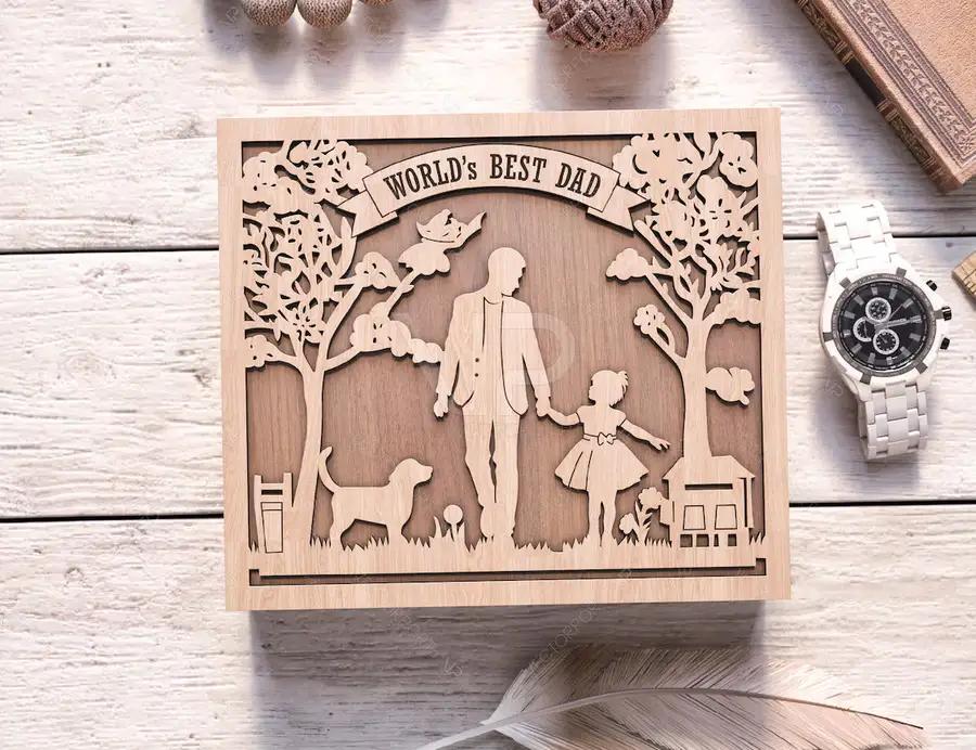Father's Day engraved Gift Box – Dad and Daughter