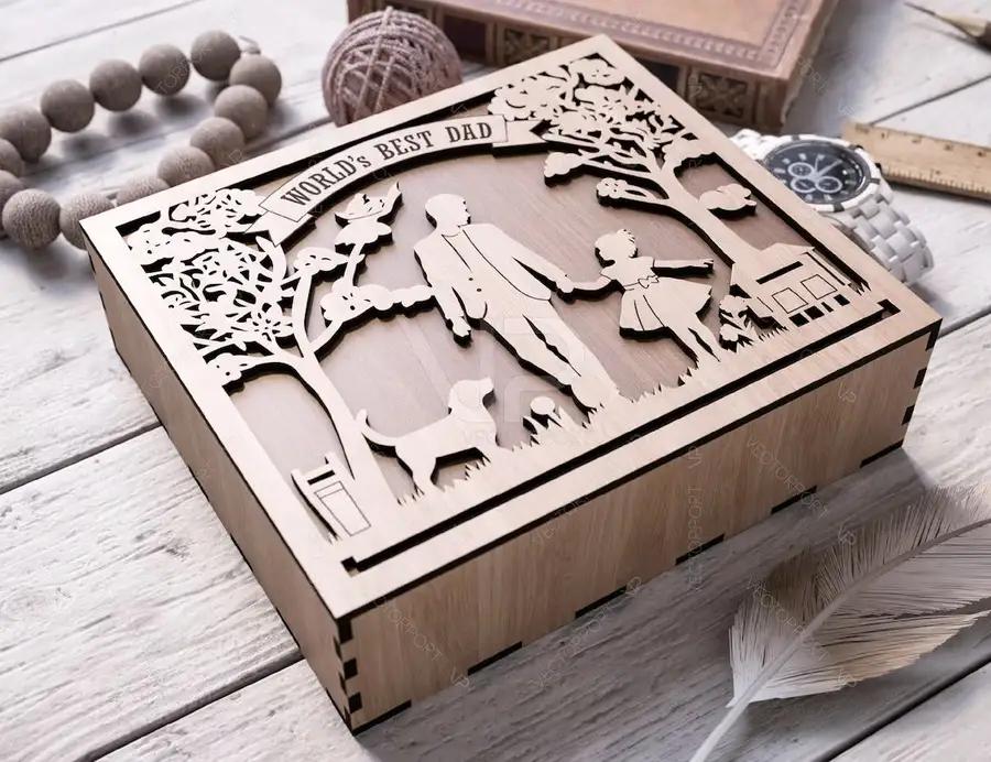 Father's Day engraved Gift Box – Dad and Daughter