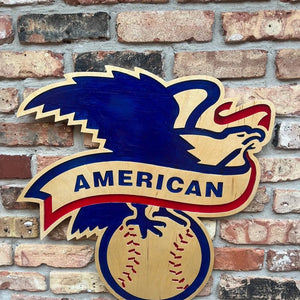 AMERICAN Baseball League Logo Wall Art Sign baseball Sports