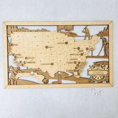 Golf Course Map, Wood Map, Retirement Bucket List, Golf Gifts