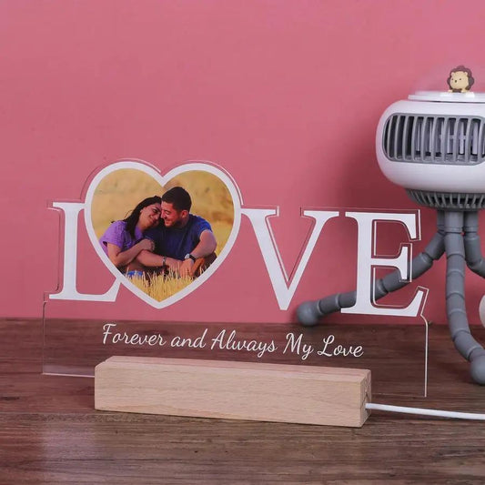 Personalized Love-shaped Bedside Lamp - N09