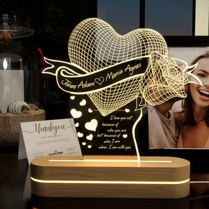 Personalized Heart-shaped Bedside Lamp - N01