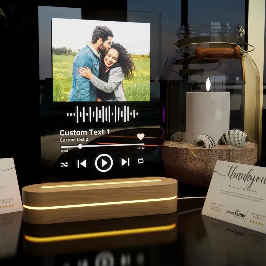 Personalized Heart-shaped Bedside Lamp - N06
