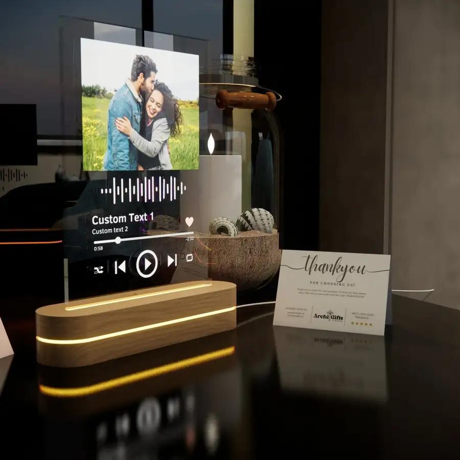 Personalized Heart-shaped Bedside Lamp - N06