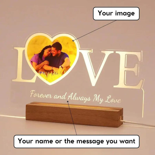 Personalized Love-shaped Bedside Lamp - N09